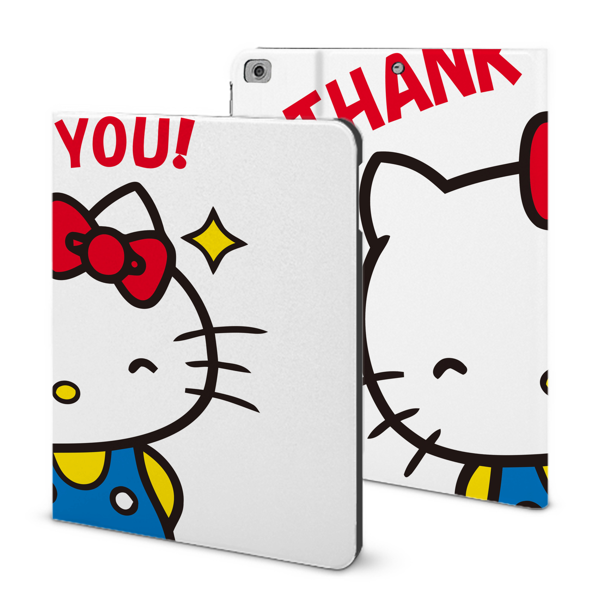 （画像用） Hello Kitty ハローキティ IPad ケース ブック型 PUレザー TPU 耐衝撃 軽量 薄型 ペン収納なし 全面保護 IPad 各モデル対応